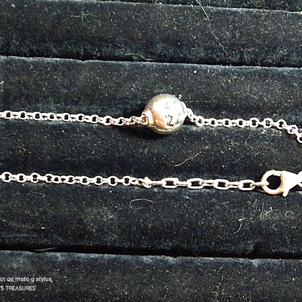 ✔️UNISEX-👉AQUARIUS/ 6"-8" INCH ADJUST., SOLID STERLING BRACELET. FLOATING BALL.